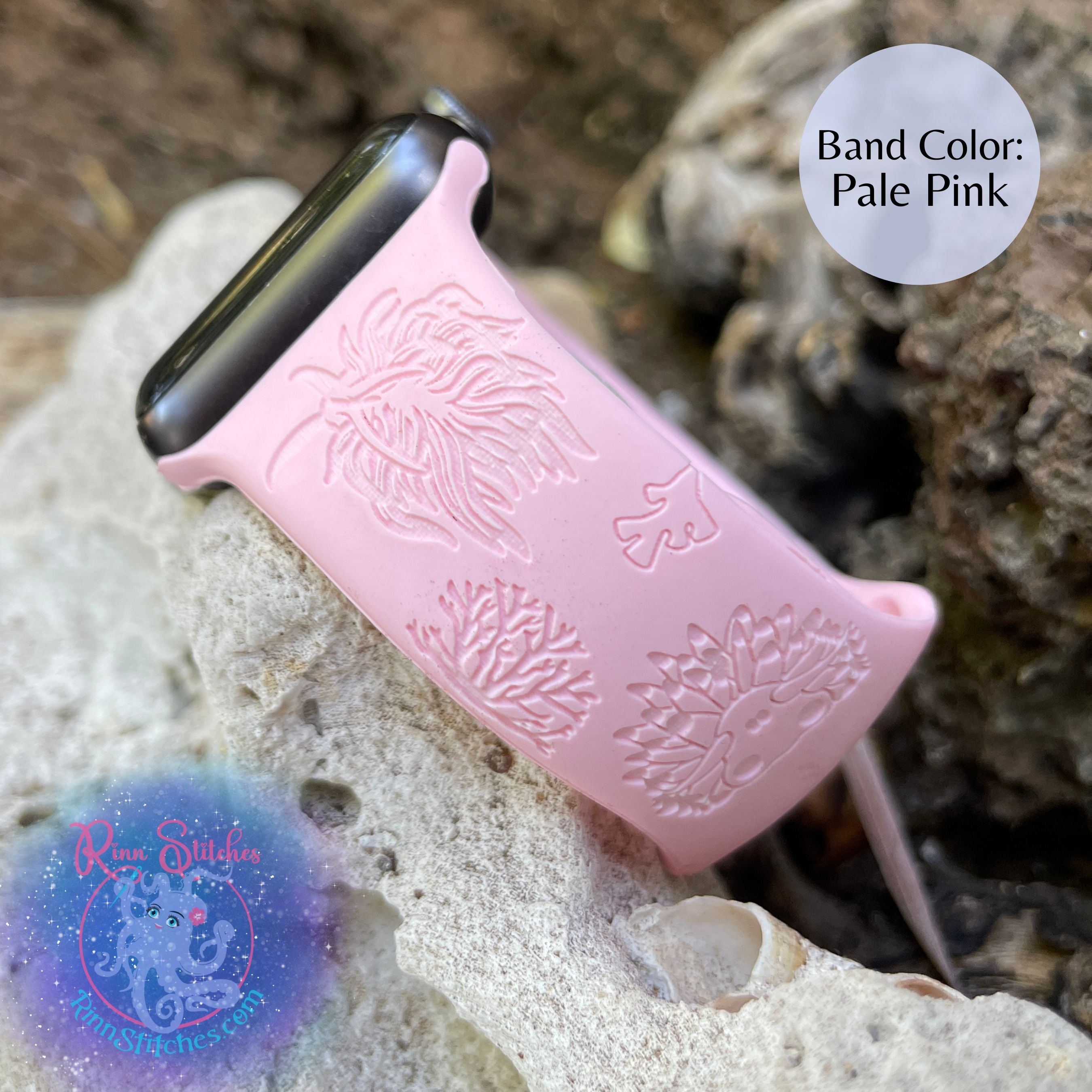 Nudibranch Laser Engraved Silicone Watch Band - Apple Watch Compatible