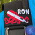 Dive flag Tako octopus personalized BCD tag red white octopus silhouette custom embroidered scuba diving accessories made by Rinn Stitches - Maui, Hawaii - Dive your Vibe