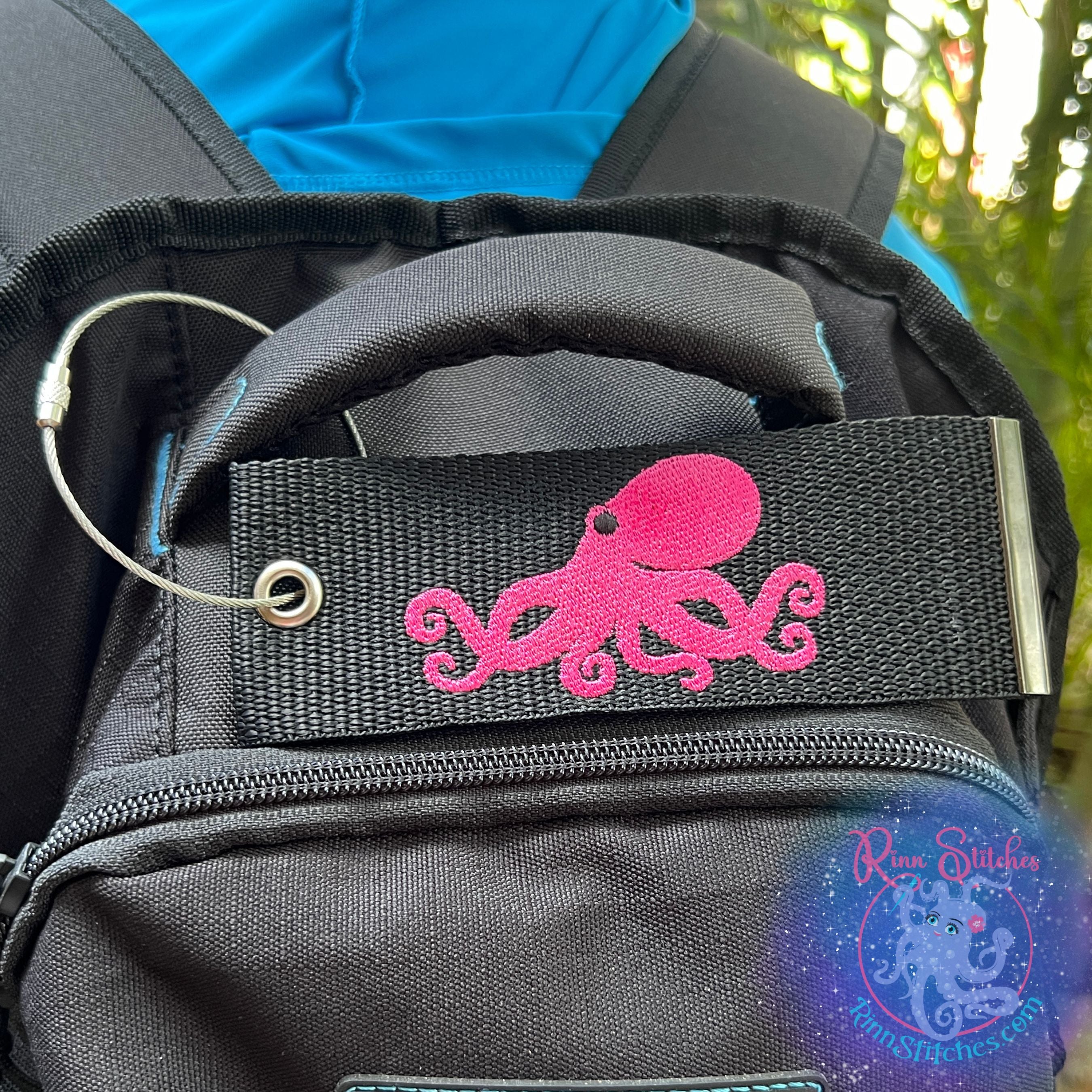 Tako (Octopus)🐙Luggage Tag, Personalized Embroidered Bag Tag for all your Travel needs