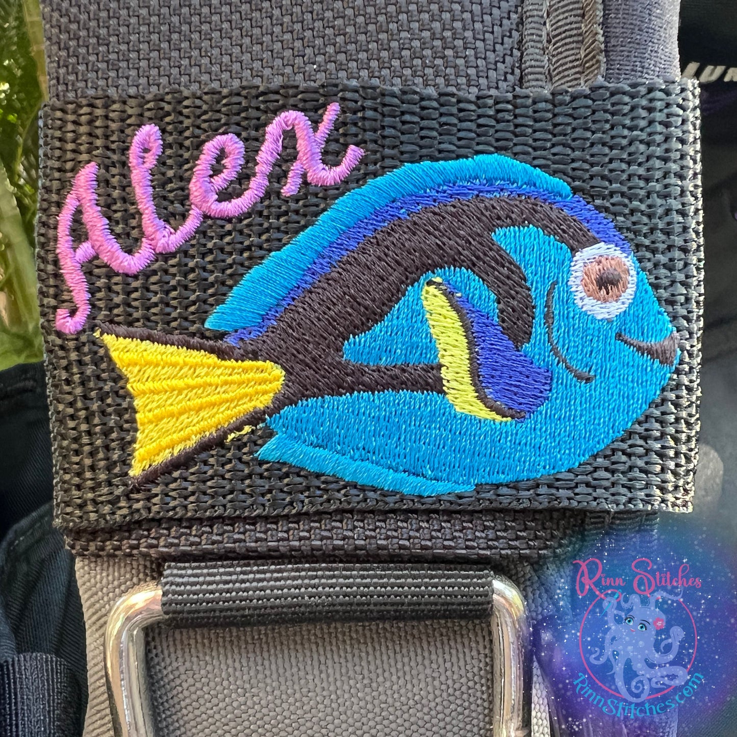 Blue Tang Tropical Fish Personalized & Customizable Scuba Diver BCD Identification Tag By Rinn Stitches on Maui, Hawaii