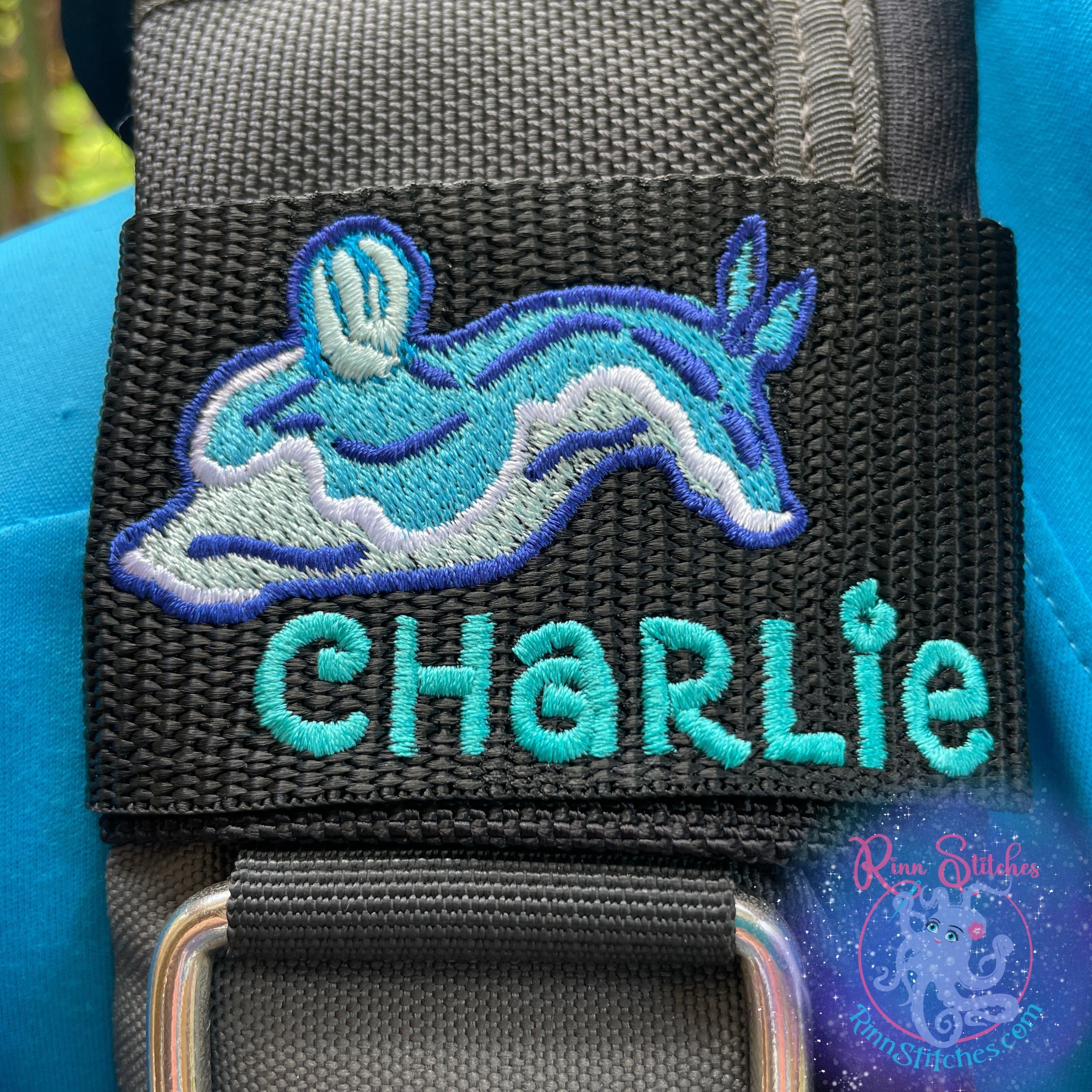 Blue Nudibranch Personalized BCD Tag