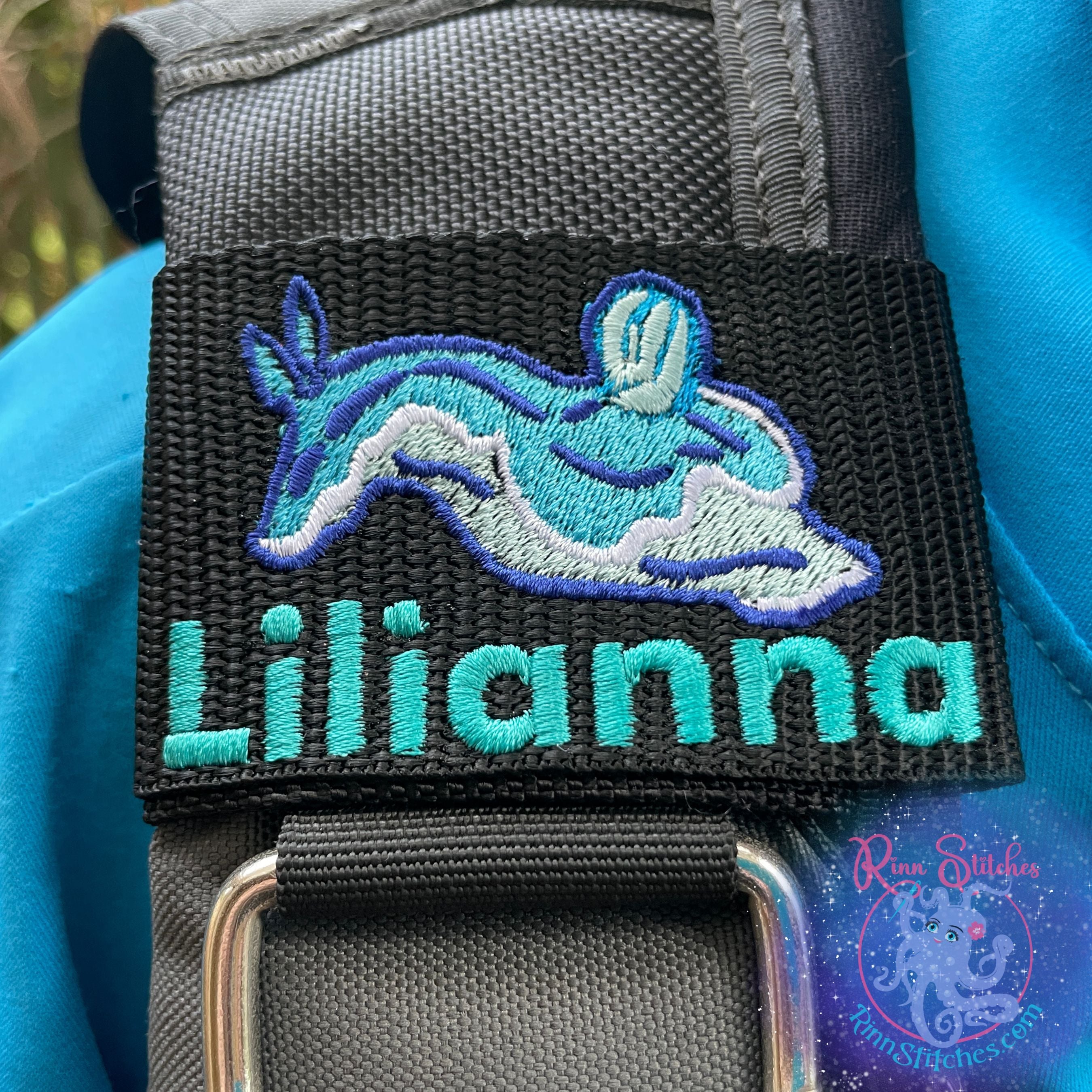 Blue Nudibranch Personalized BCD Tag