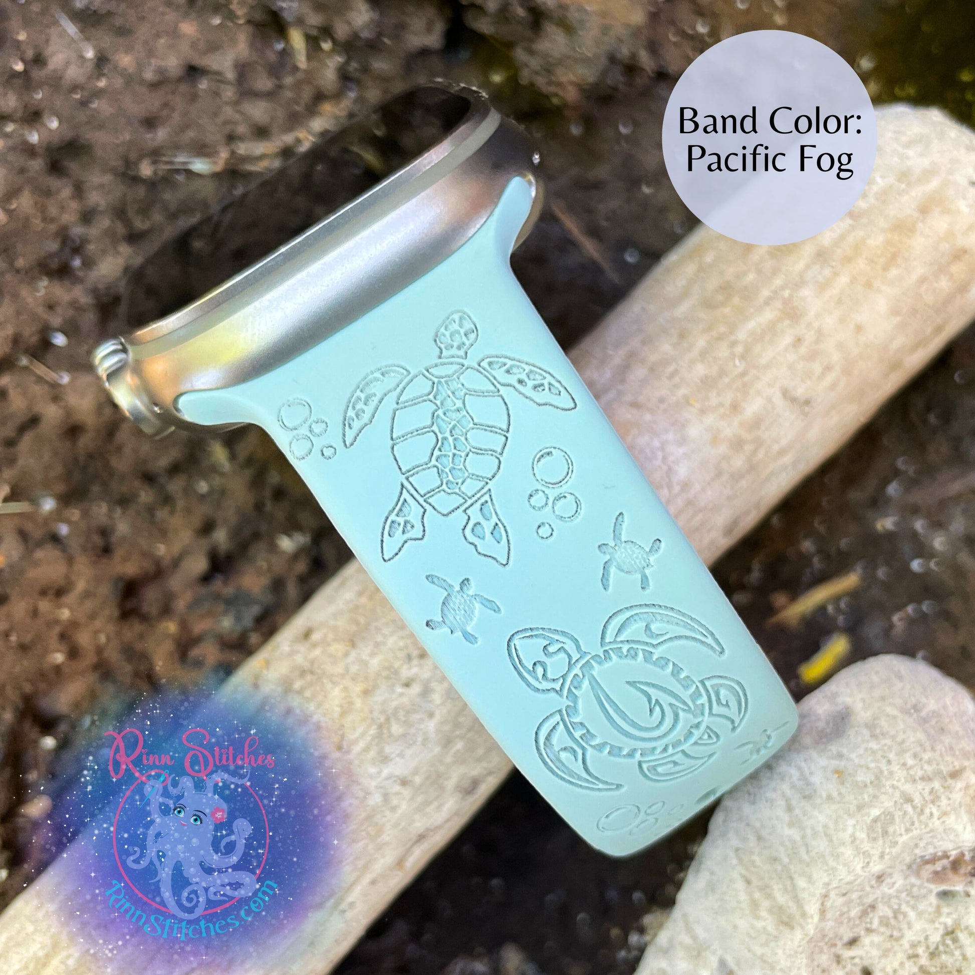 Sea Turtles Hawaiian Honus Silicone Apple Watch Band - Laser Engraved