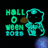 Limited Edition Skeleton Otter BCD Tag — Halloween scuba gear ID tag with glow-in-the-dark embroidered otter skeleton, handmade by Rinn Stitches on Maui.