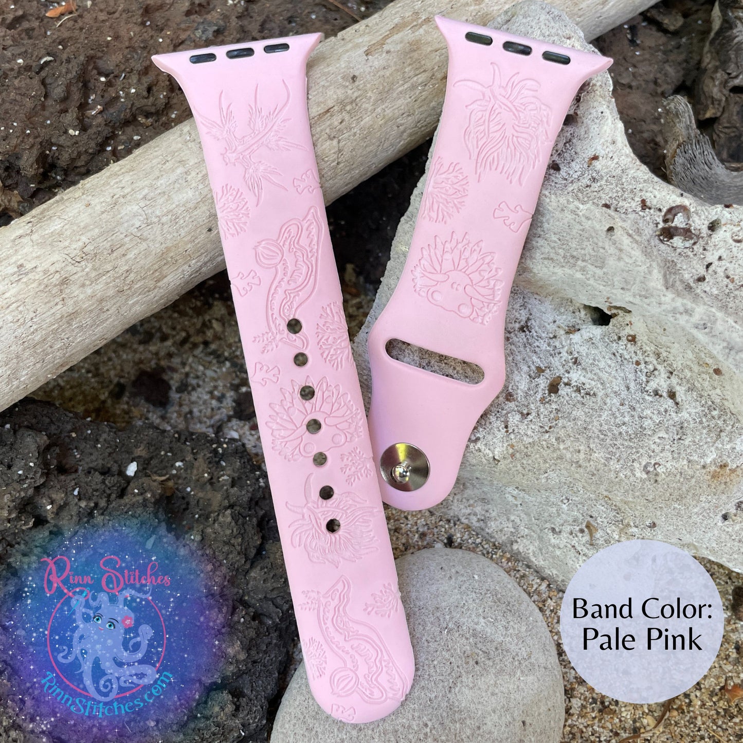 Nudibranch Silicone Apple Watch Band - Laser Engraved