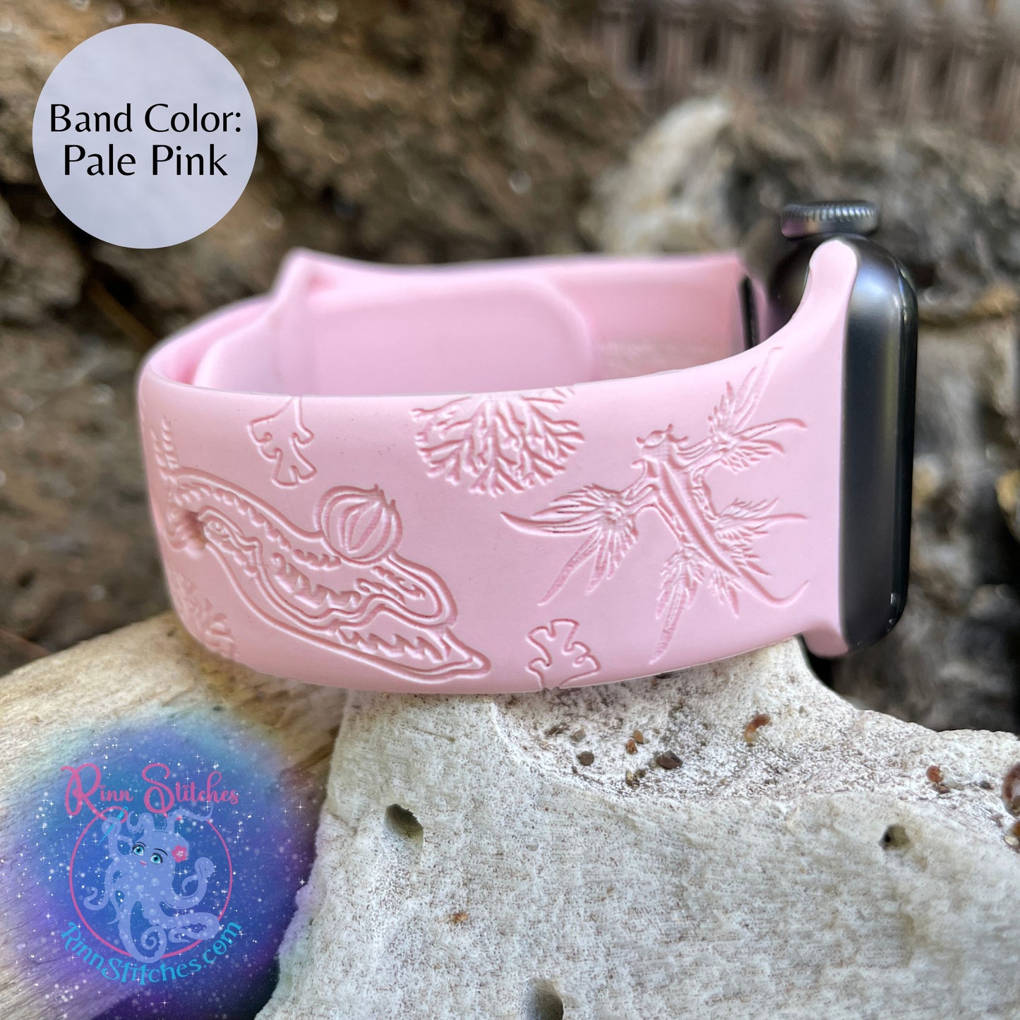 Nudibranch Silicone Apple Watch Band - Laser Engraved