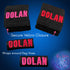 Scuba Diving Regulator Tags featuring the name Dolan in Red and Neon Pink attached to regulator hoses. Made by Rinn Stitches on Maui, Hawaii