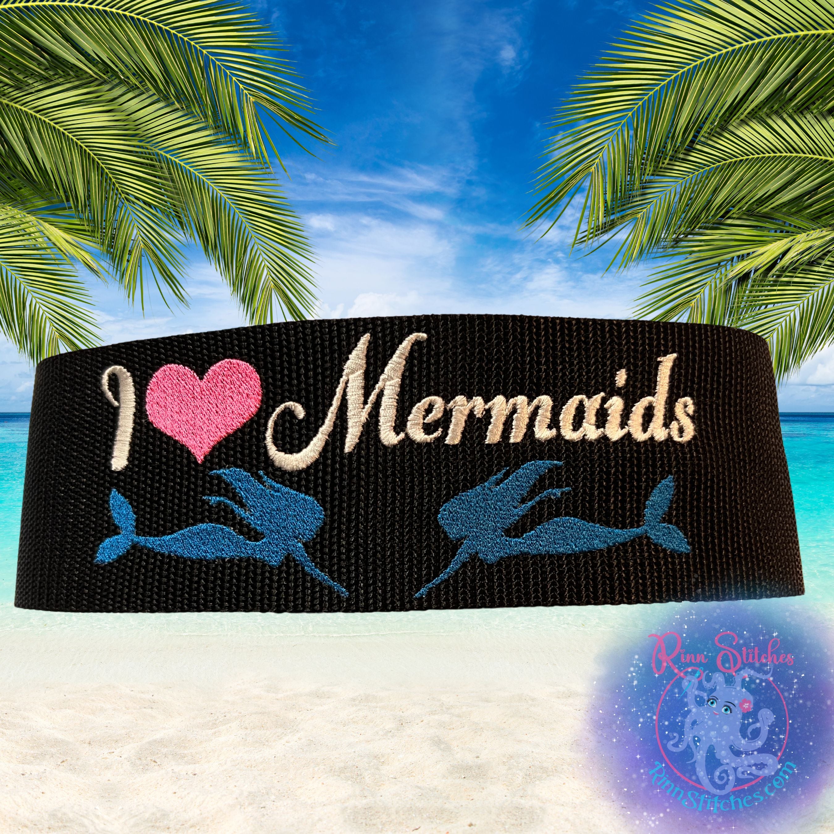 I Heart Mermaids Personalized Scuba Tank Strap