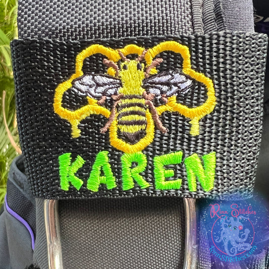 Honey Bee Personalized & Customizable Scuba Diver BCD Identification Tag By Rinn Stitches on Maui, Hawaii