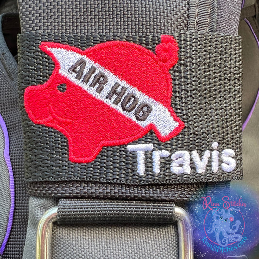Air Hog | Personalized & Customizable Scuba Diver BCD Identification Tag | Scuba Diver Gift | Made on Maui