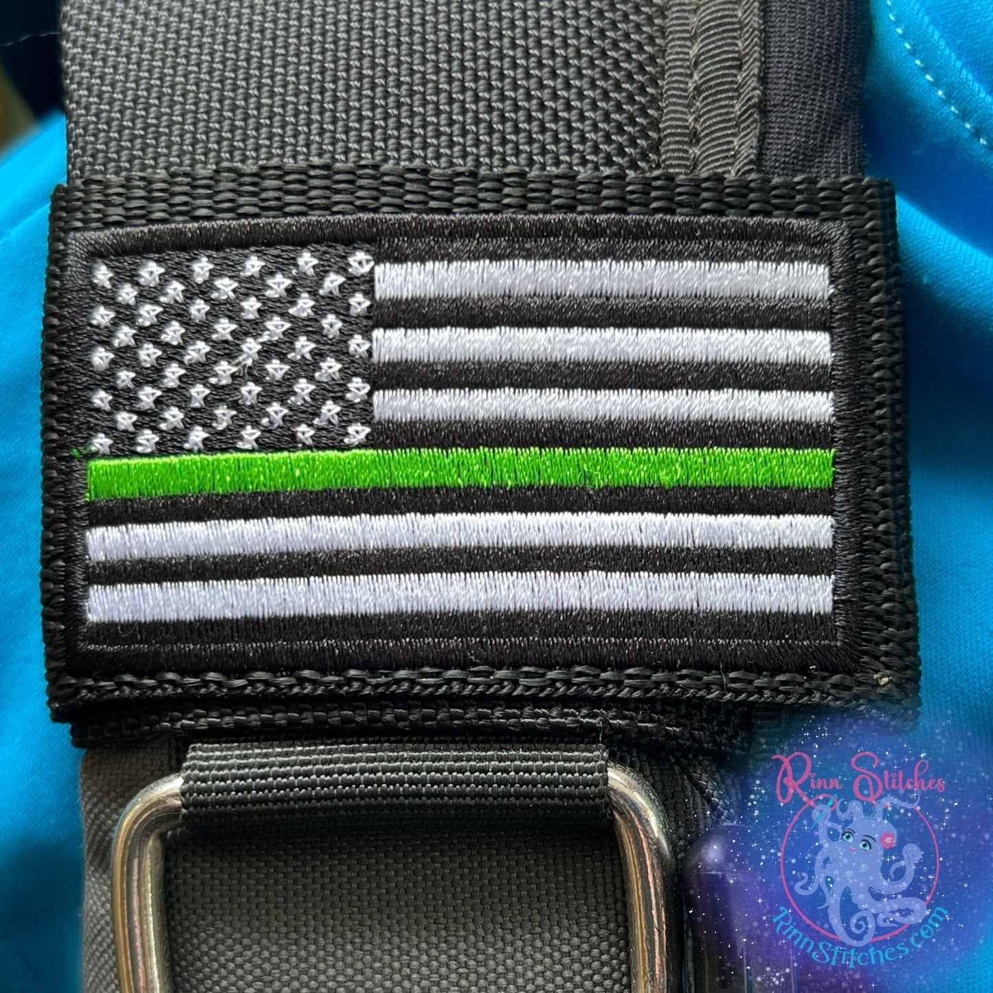 Thin Green Line Flag - Military Personnel & Veterans BCD Tag