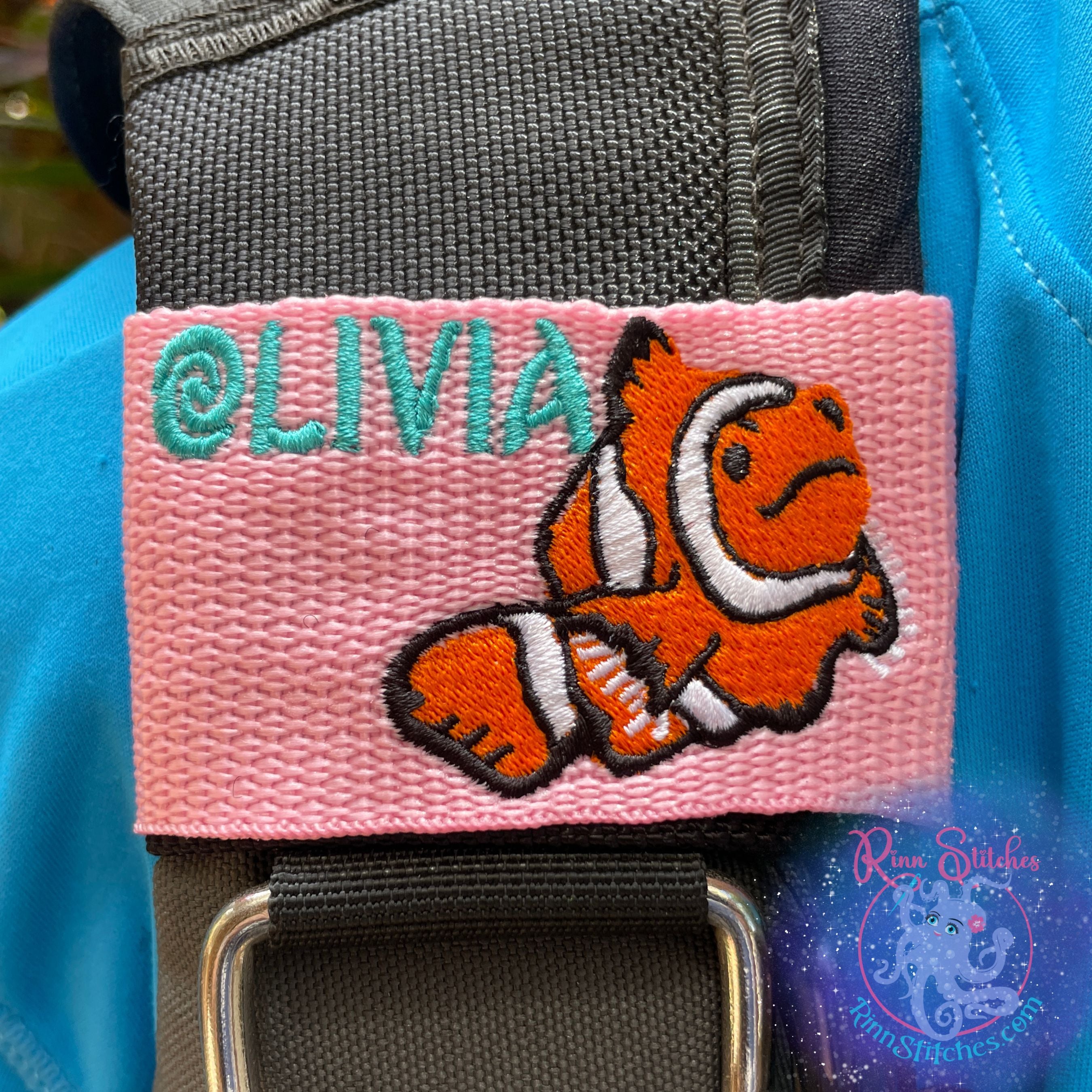 Clown Fish Personalized BCD Tag By Rinn Stitches on Maui, Hawaii