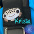 Cute Puffer Fish Face Personalized & Customizable Scuba Diver BCD Identification Tag By Rinn Stitches on Maui, Hawaii