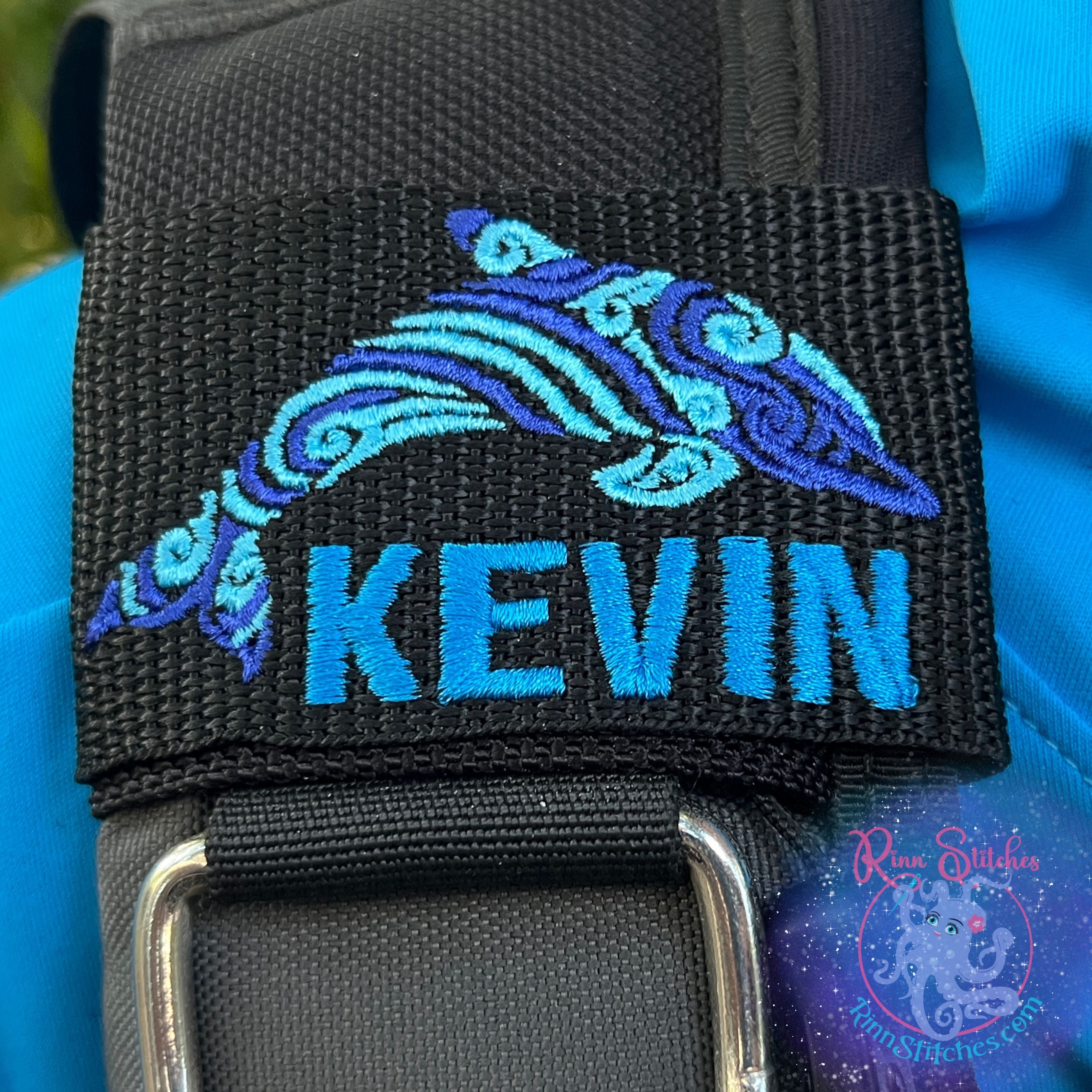 Dive Flag Octopus (Tako) Personalized BCD Tag by Rinn Stitches - Maui, Hawaii