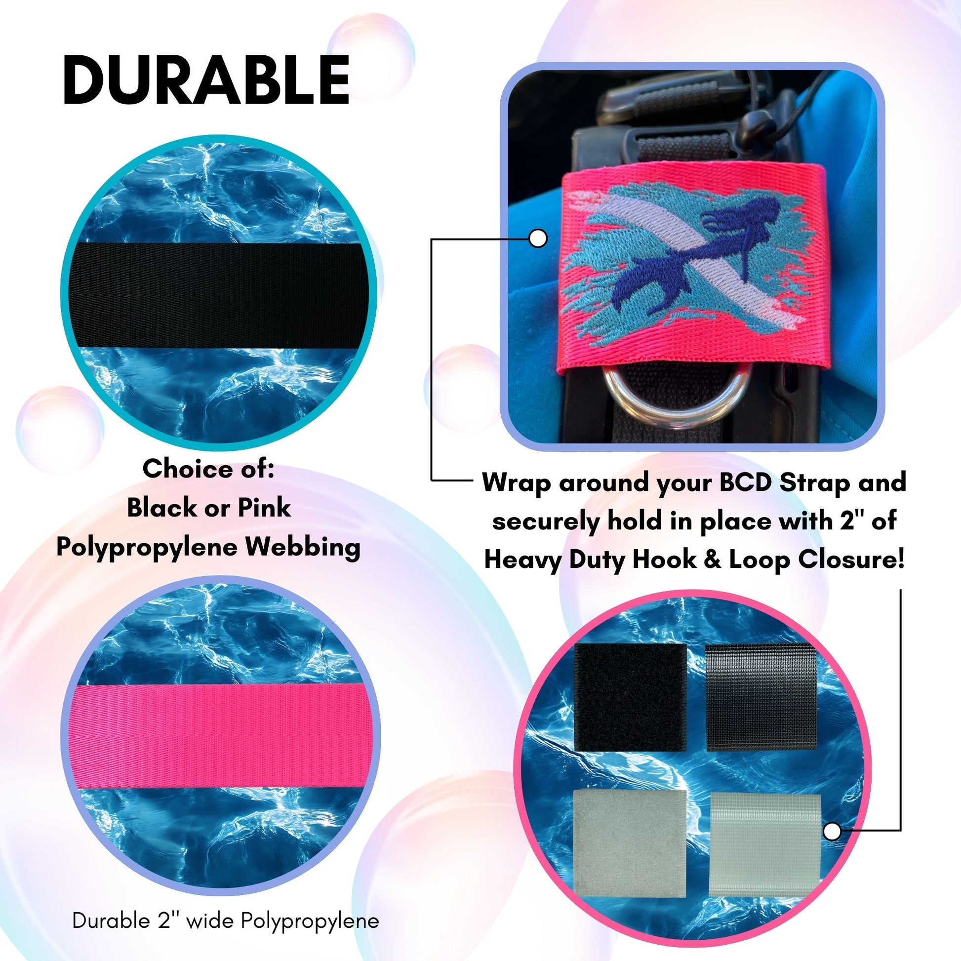 Rainbow Parrot Fish Personalized BCD ID Tag