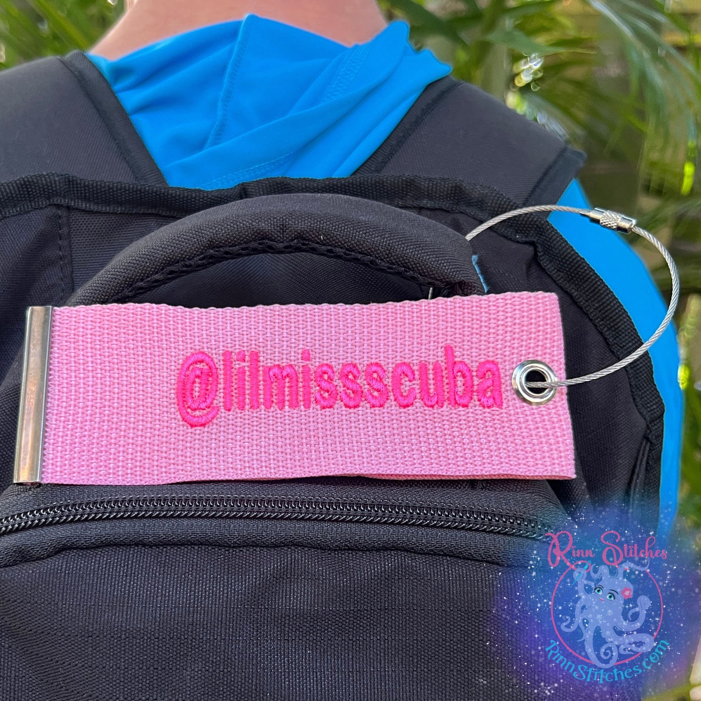Dive Flag Luggage Tag, Personalized Embroidered Bag Tag for all your Travel needs