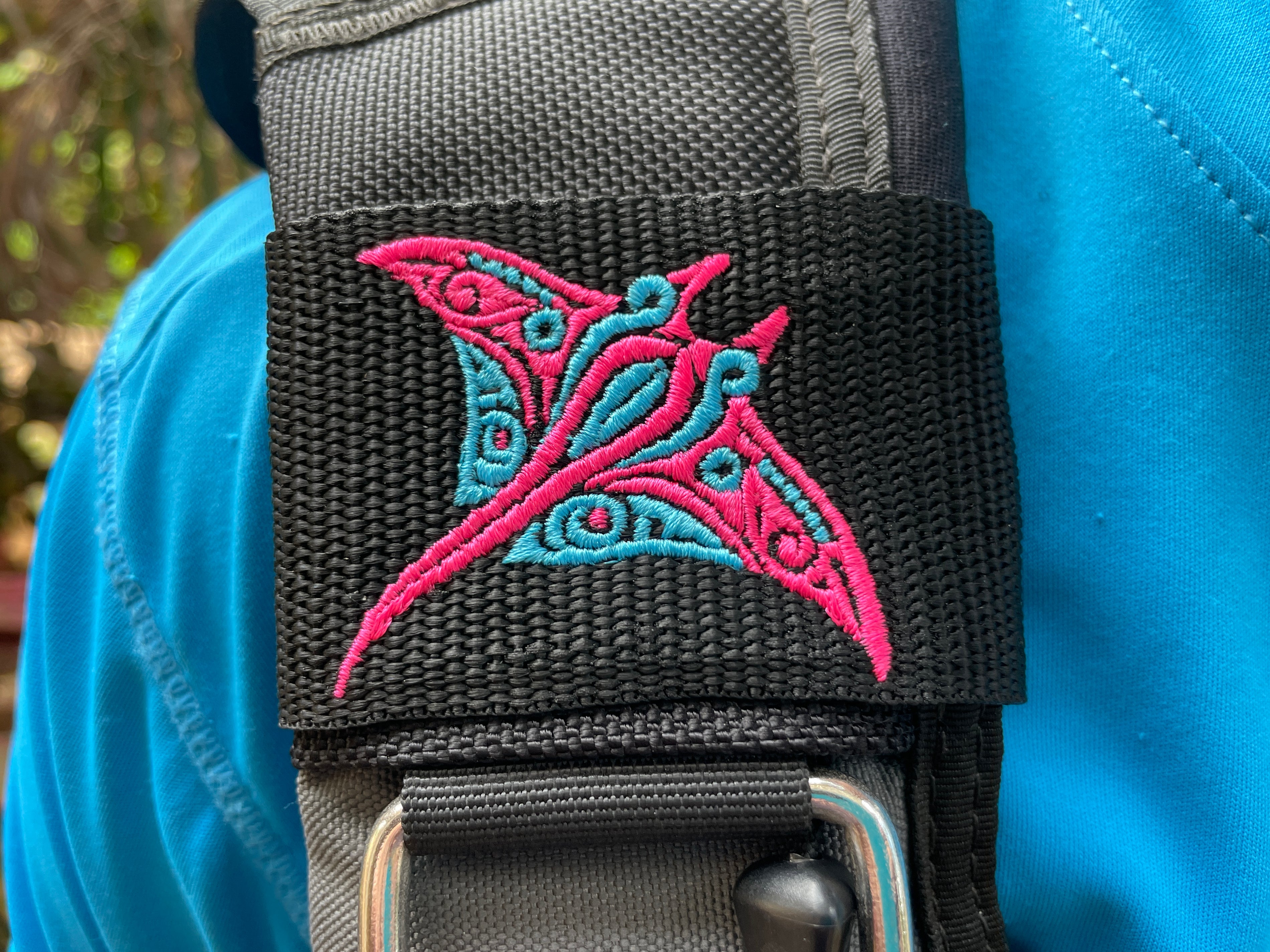 Tribal Manta Ray Personalized BCD Tag