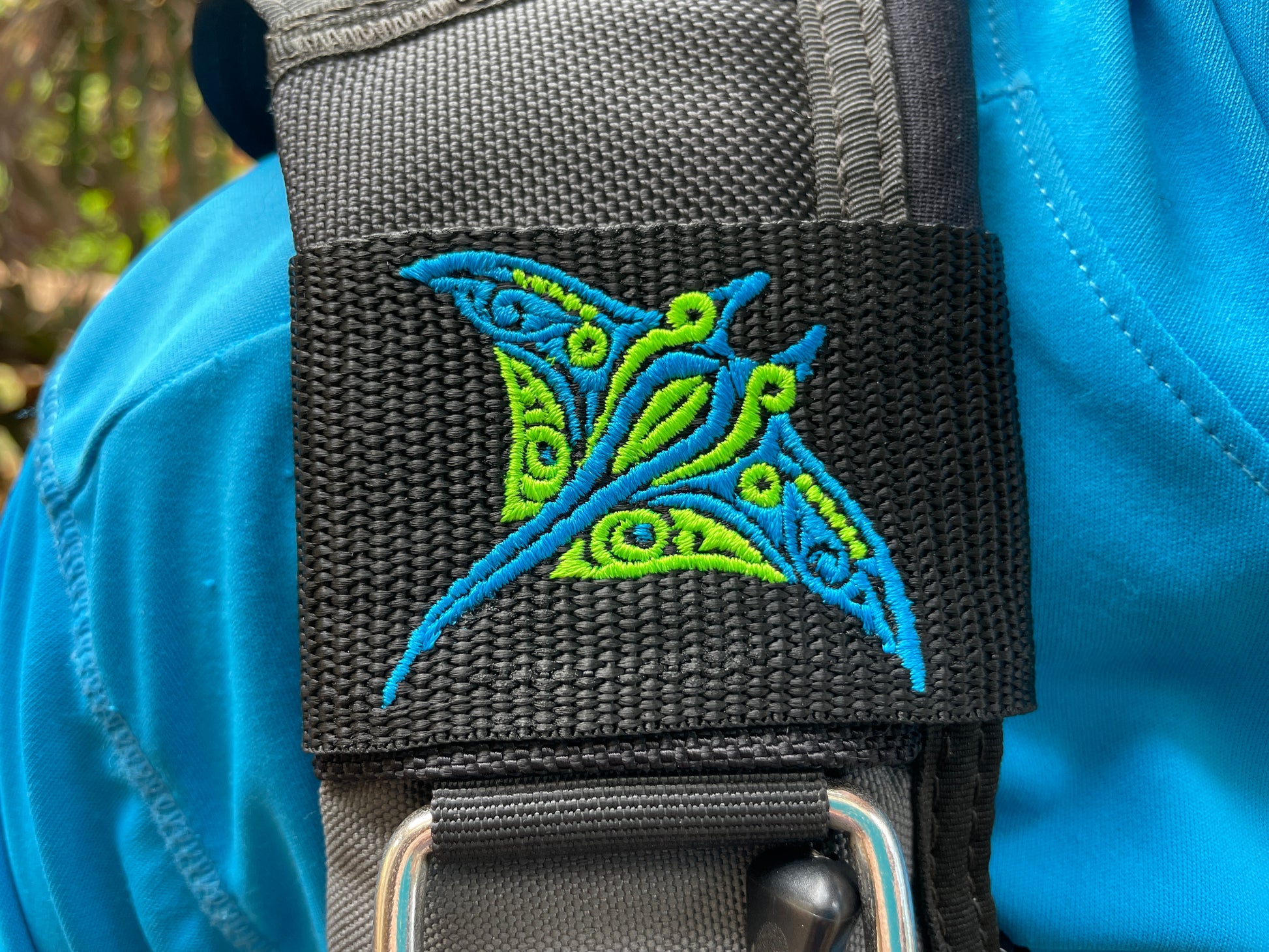 Tribal Manta Ray Personalized BCD Tag
