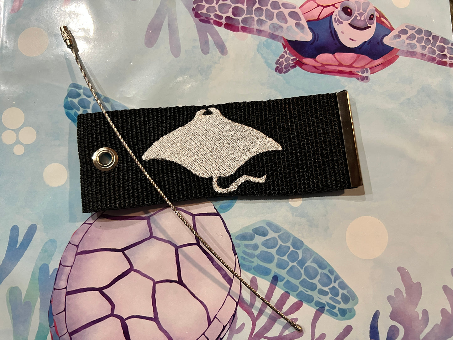 Manta Ray Luggage Tag, Personalized Embroidered Bag Tag for all your Travel needs