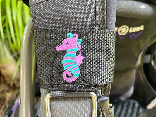 Cute Seahorse Customizable BCD Identification Tag