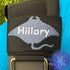 Manta Ray Silhouette Personalized BCD Tag by Rinn Stitches on Maui, Hawaii