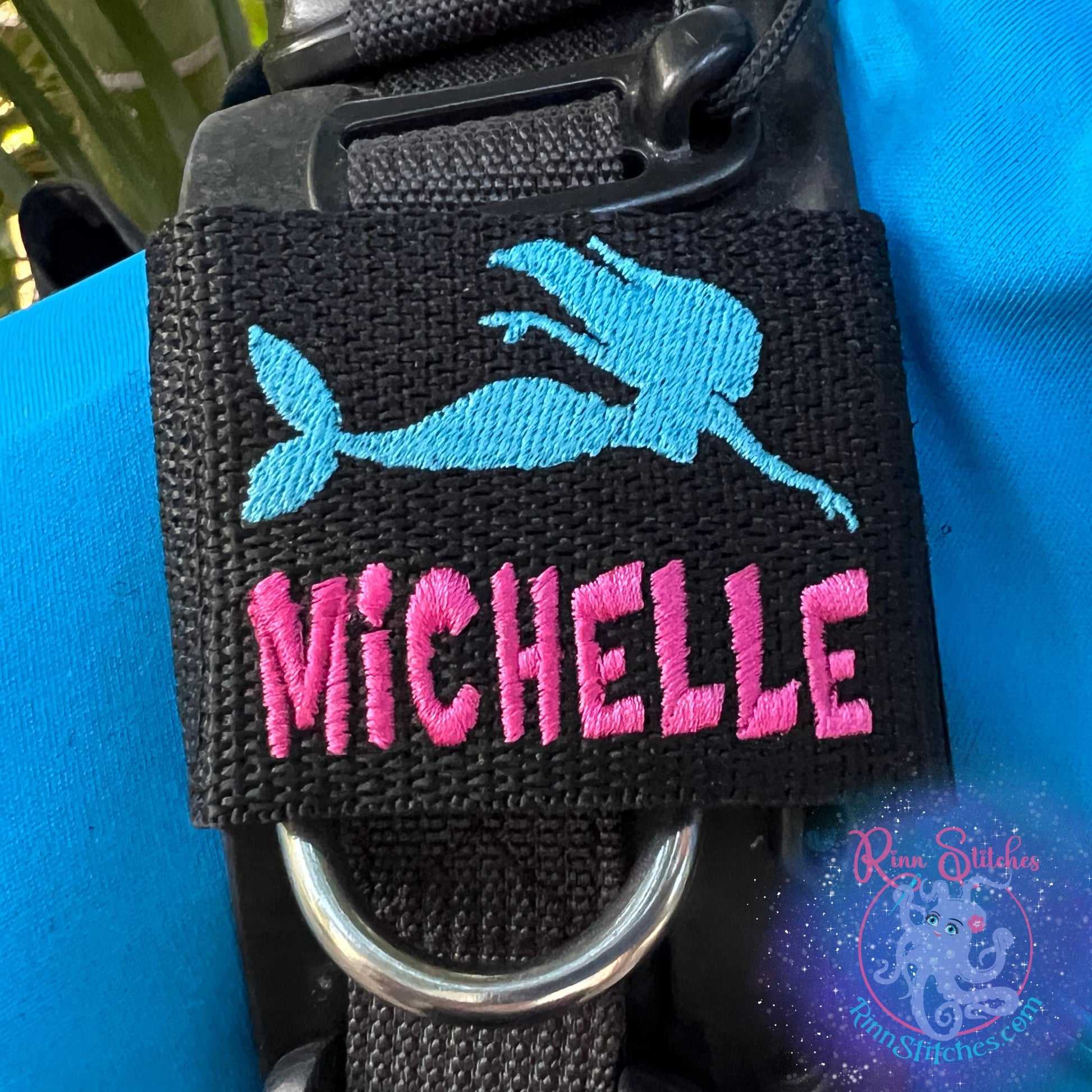 Mermaid Personalized BCD Tag by Rinn Stitches on Maui, Hawaii