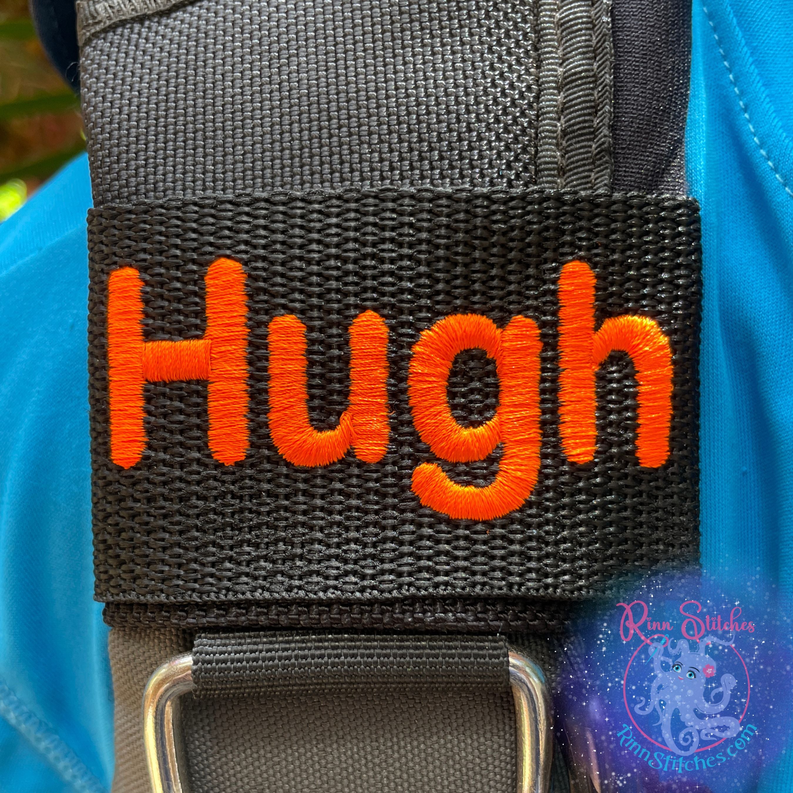 Personalized Embroidered Diver's Name BCD Identification Tag by Rinn Stitches on Maui, Hawaii