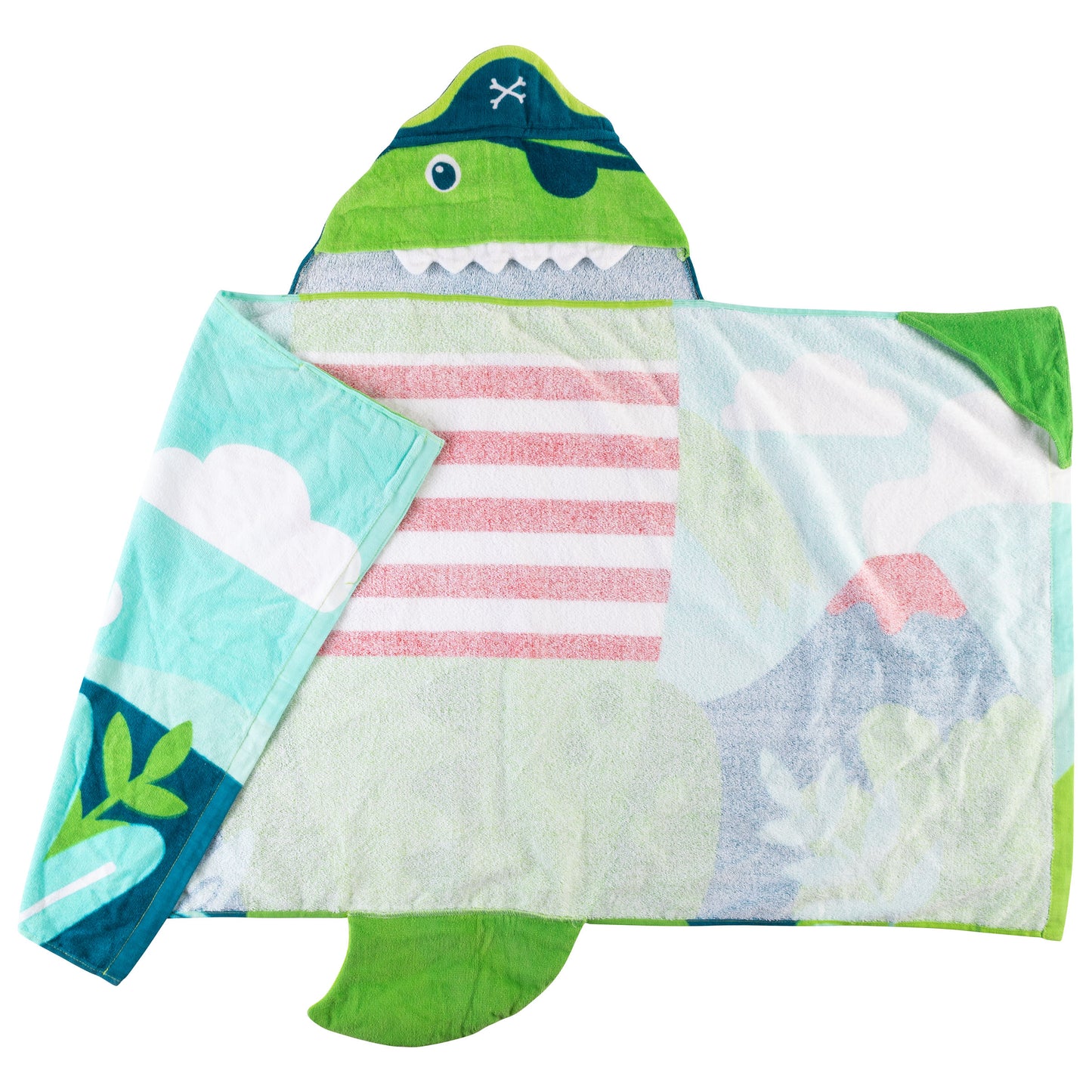 Dino Pirate Hooded Towel with Personalization