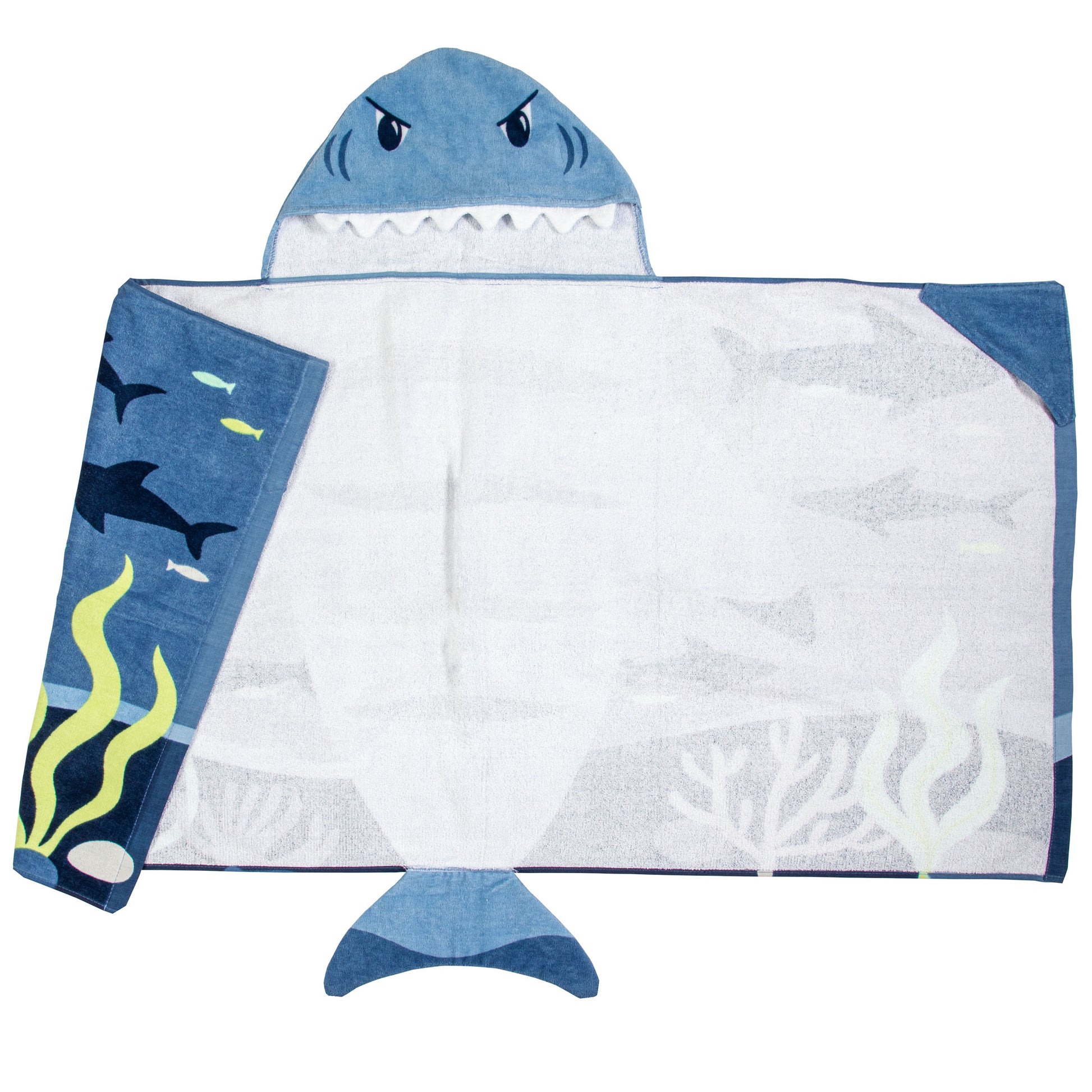 Shark Hooded Towel with Personalization by Rinn Stitches Creative & Unique Embroidery Maui, Hawaii