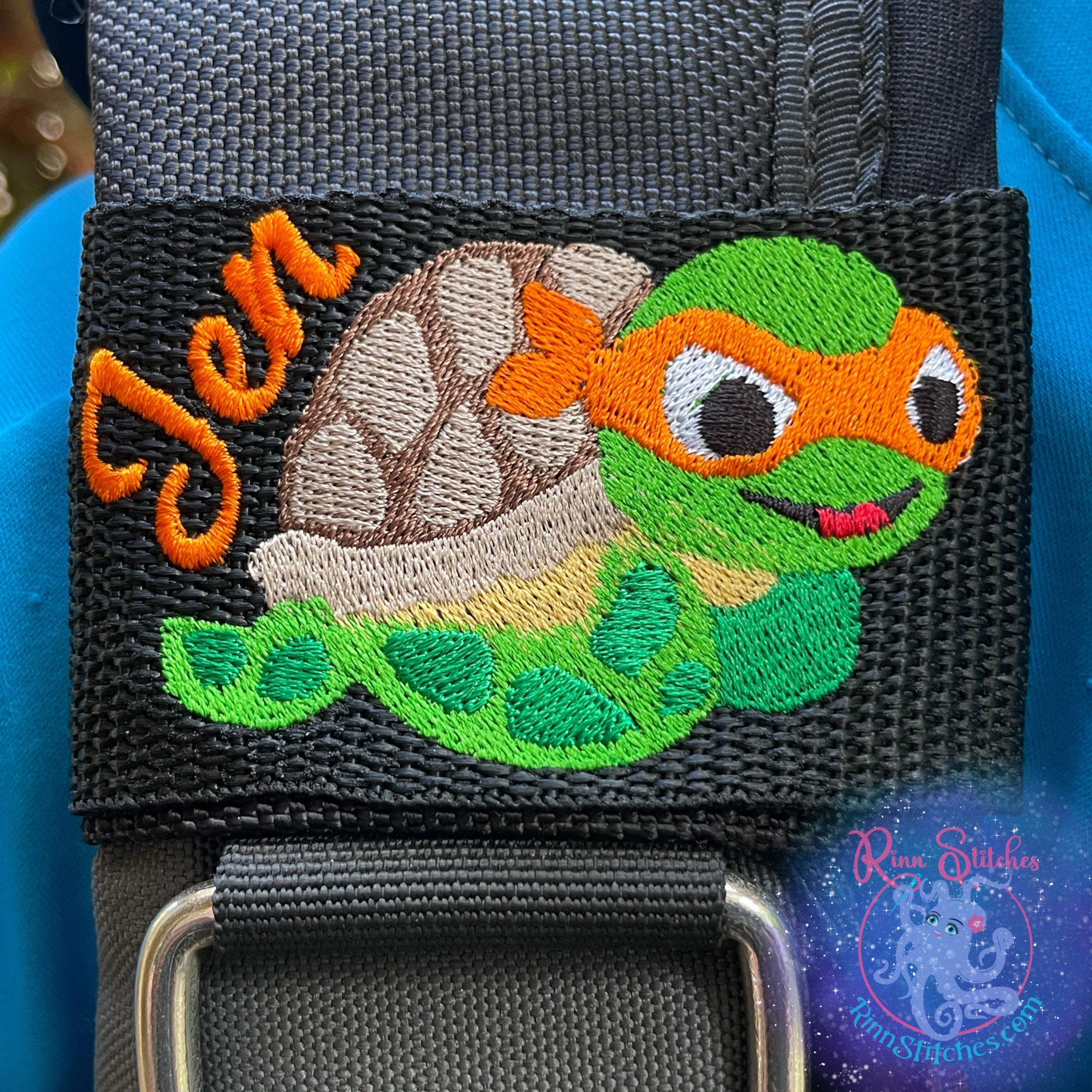 Sea Turtle Ninja Personalized & Customizable Scuba Diver BCD Identification Tag By Rinn Stitches on Maui, Hawaii