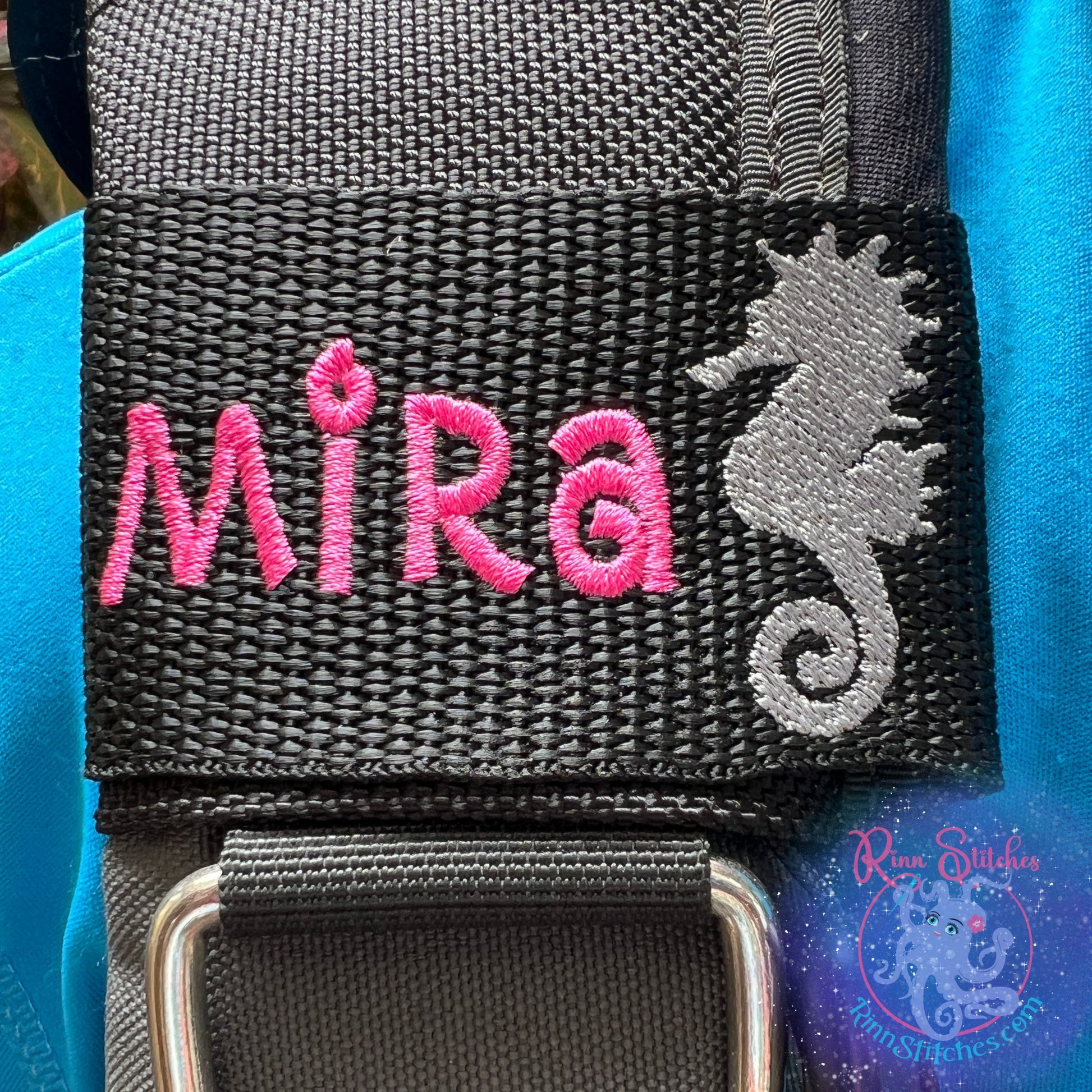 Seahorse Personalized BCD Tag by Rinn Stitches on Maui, Hawaii