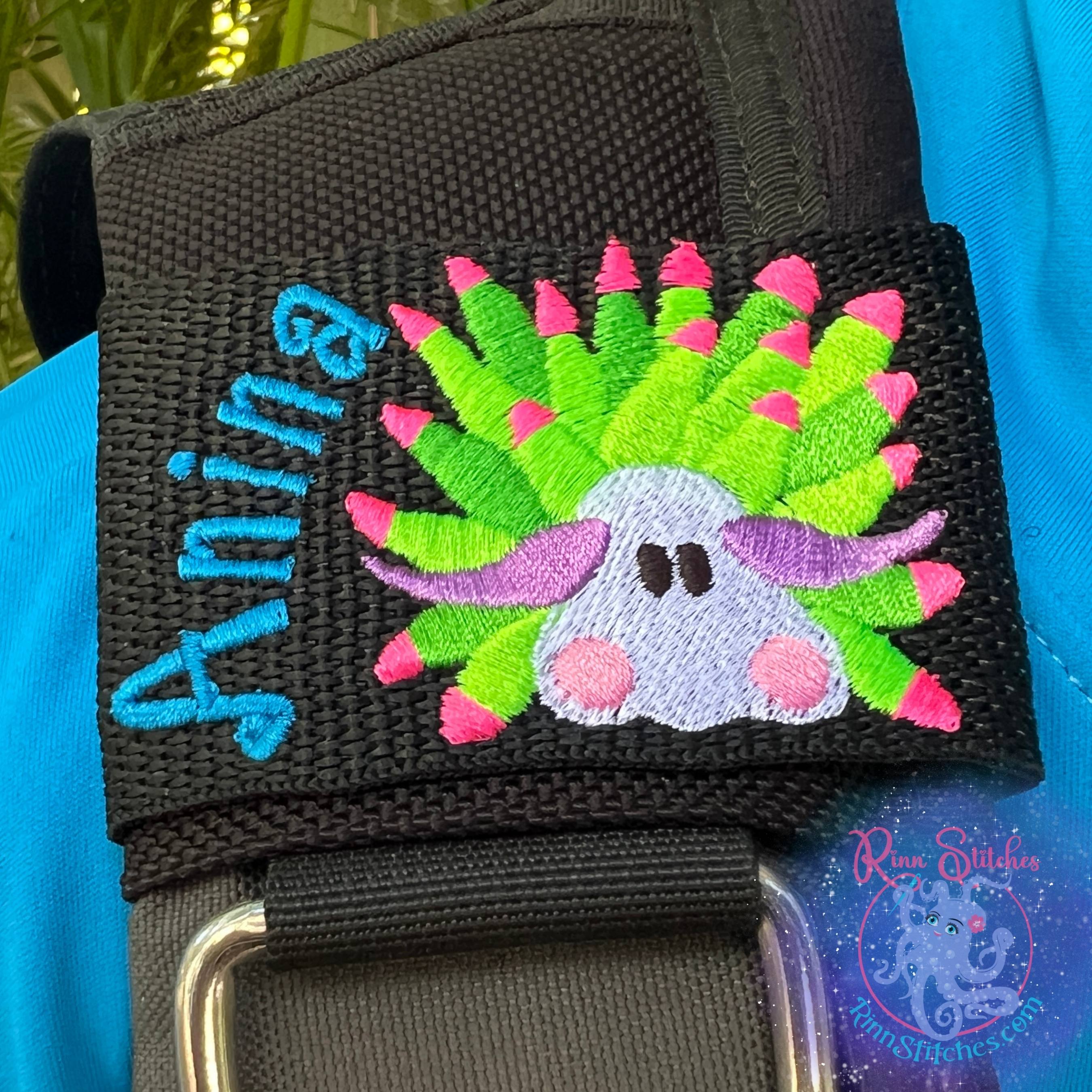 Sheep Nudibranch Personalized BCD Tag by Rinn Stitches on Maui, Hawaii